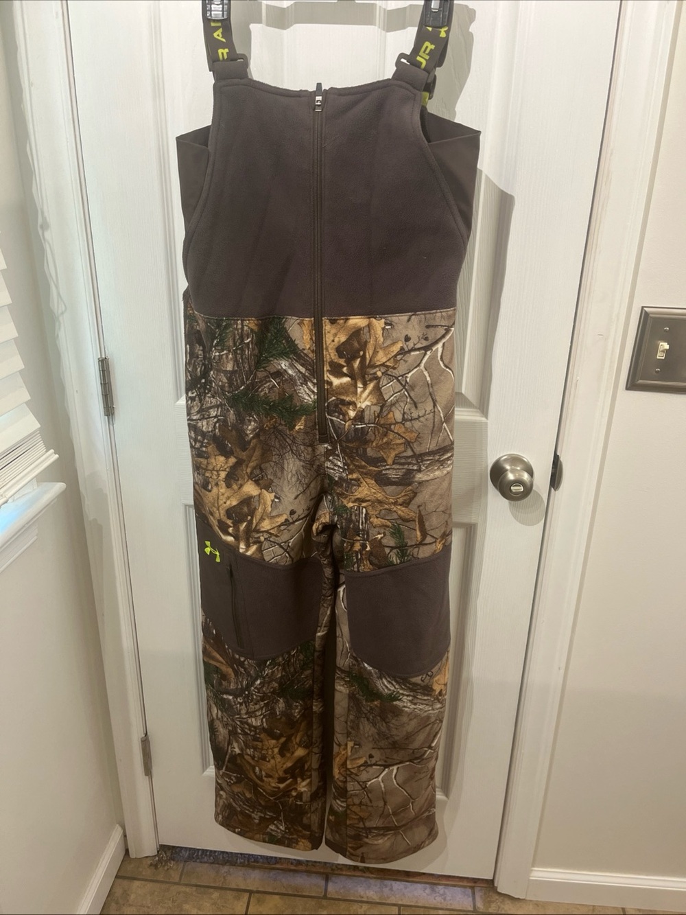 Under Armour Realtree Camo Bib Overalls with Dark Brown Top